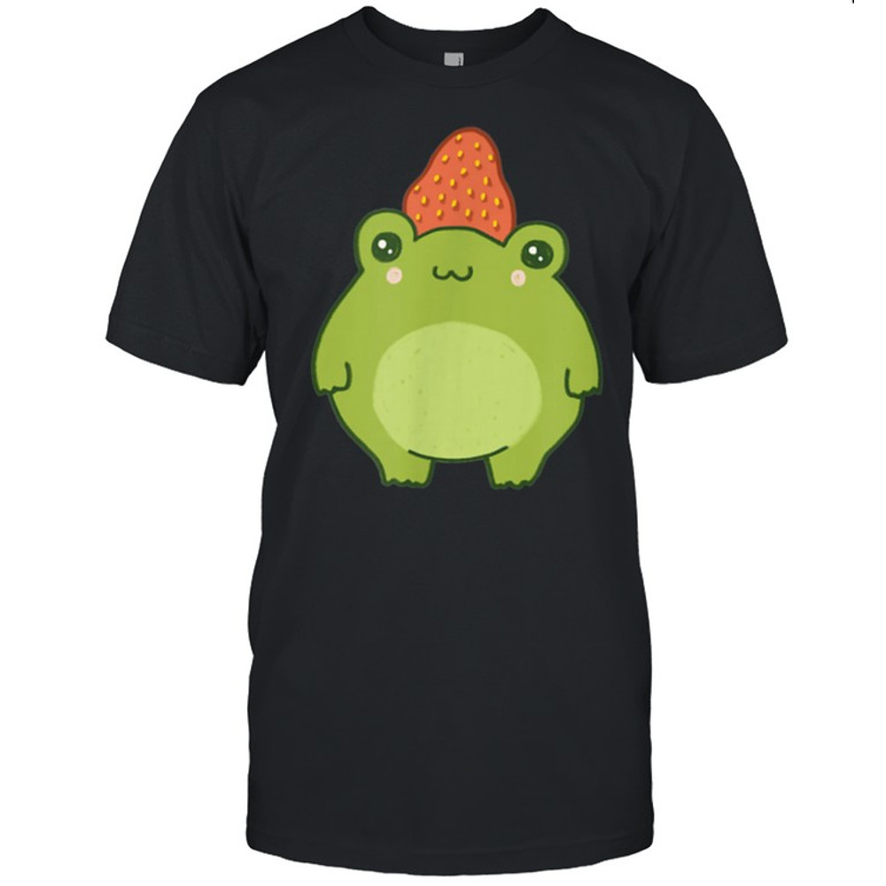Strawberry Frog Pastel Kawaii Cottagecore Aesthetic Shirt.jpg