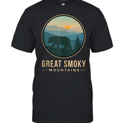 great smoky mountains shirt national park retro bear shirt