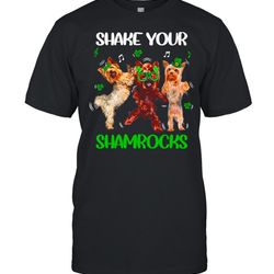 doodle dogs shake your shamrocks happy st patricks day shirt