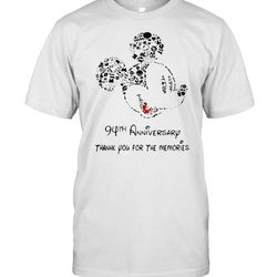94th anniversary thank you for the memories mickey disney shirt