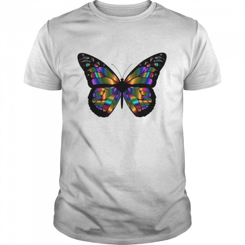 Butterfly Bold Broad strokes of Rainbow Colors hit the sky Shirt.jpg