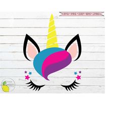 unicorn svg, unicorn birthday svg  unicorn face svg unicorn head svg kids unicorn svg files for cricut downloads silhoue