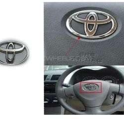 Toyota Corolla Steering Logo Emblem Chrome For 2005-2021
