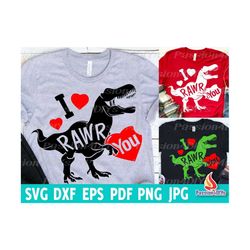 i rawr you svg, kids valentines day svg, rawr means i love you in dinosaur svg, png, eps, dxf boy valentines shirt svg,
