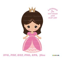 INSTANT Download. Little princess svg, dxf cut files and clip art. Personal and commercial use is included! P_18.