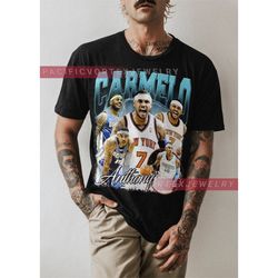 carmelo anthony shirt, basketball shirt, classic 90s graphic tee, unisex, vintage bootleg, gift, retro tee, nuggets shir