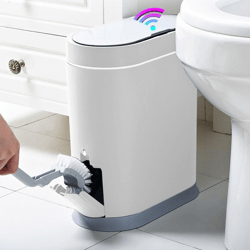 toilet toilet brush electric smart trash can with lid sensor waterproof