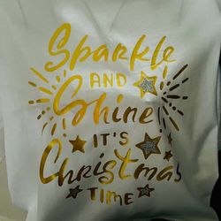 christmas t shirts with slogan. choose you own slogan when ordering.