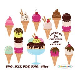 INSTANT Download. Ice cream  svg cut file and clip art. Commercial license is included! I_1.
