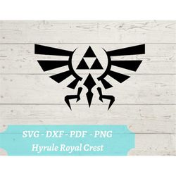 Hyrule Royal Crest Triforce Legend of Zelda SVG File, Video Game Download Digital File - svg, dxf, pdf, and png Hylian C