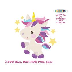 INSTANT Download. Commercial license is included up to 500 uses! Cute little unicorn svg cut file and clip art. Clu_1.