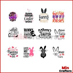 Bundle Bunny Kisses And Easter Wishes SVG Design File