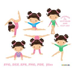 INSTANT Download. Gymnast girl svg cut file. Personal and commercial use. Cgym_58.