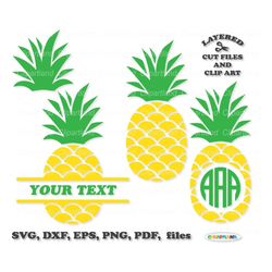 INSTANT Download. Pineapple svg cut files and clip art  Cp_2. Personal and commercial use.