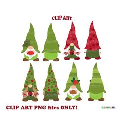 INSTANT Download. Cute forest gnome clip art. Personal and commercial use. F_1.