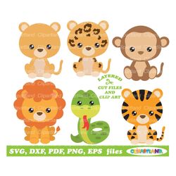INSTANT Download. Cute sitting baby animals svg cut file and clip art. Commercial license is included up to 500 uses! Ja