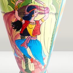 deruta cima flower vase hand made and hand painted with gold made in italy high cm 20 inches 8 original rare numbered ed