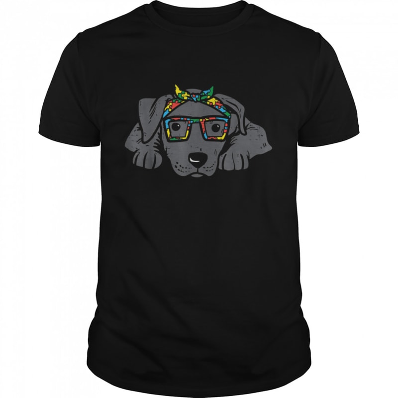Pitbull Puzzle Bandana Glasses Autism Awareness Pitties Dog shirt.jpg