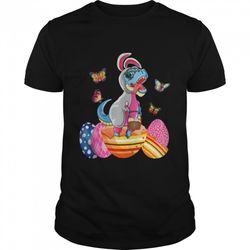 dinosaur bunny easter basket egg hunt t rex toddler girl kid shirt