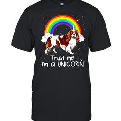 rainbow cavalier king charles spaniel trust me im a unicorn shirt