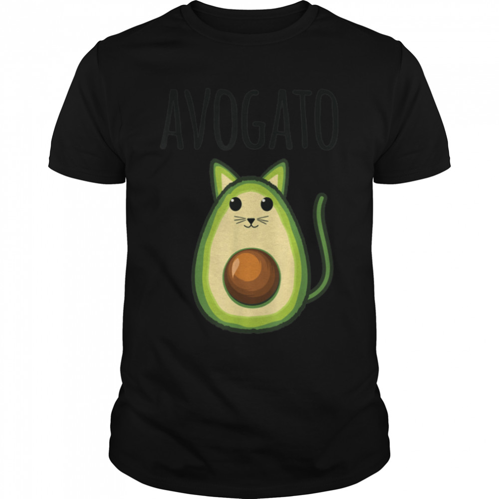 Avogato Women Funny Avocado Cat Vegetarian Vegan T-Shirt B09W918DTG.jpg