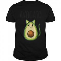 avogato women funny avocado cat vegetarian vegan t-shirt b09w918dtg