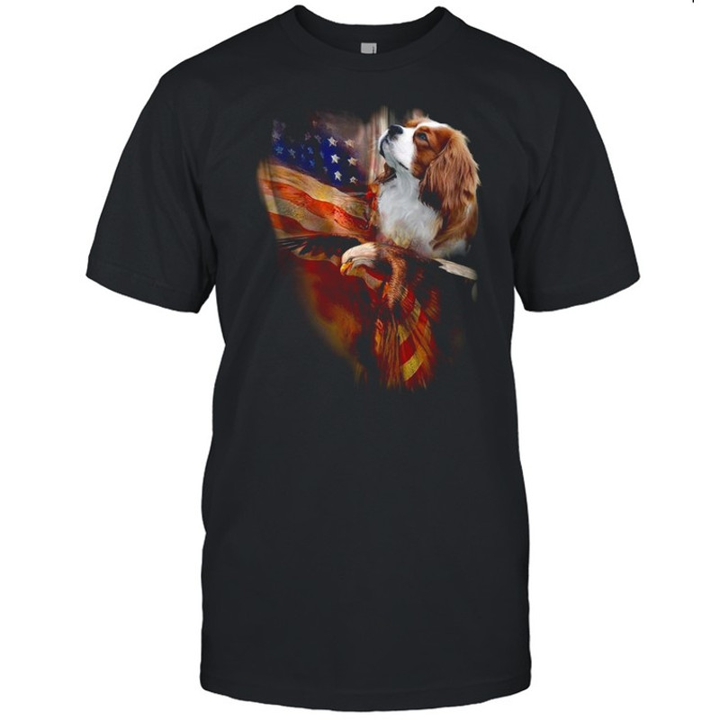 Eagle Cavalier King Charles Spaniel American Wings Happy 4th Of July Shirt.jpg