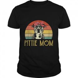 vintage pittie mom shirt pitbull dog lovers mothers day t-shirt b09vxg167f