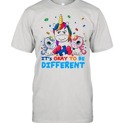 the unicorns hug autism its okay to be different happy autism awareness shirt