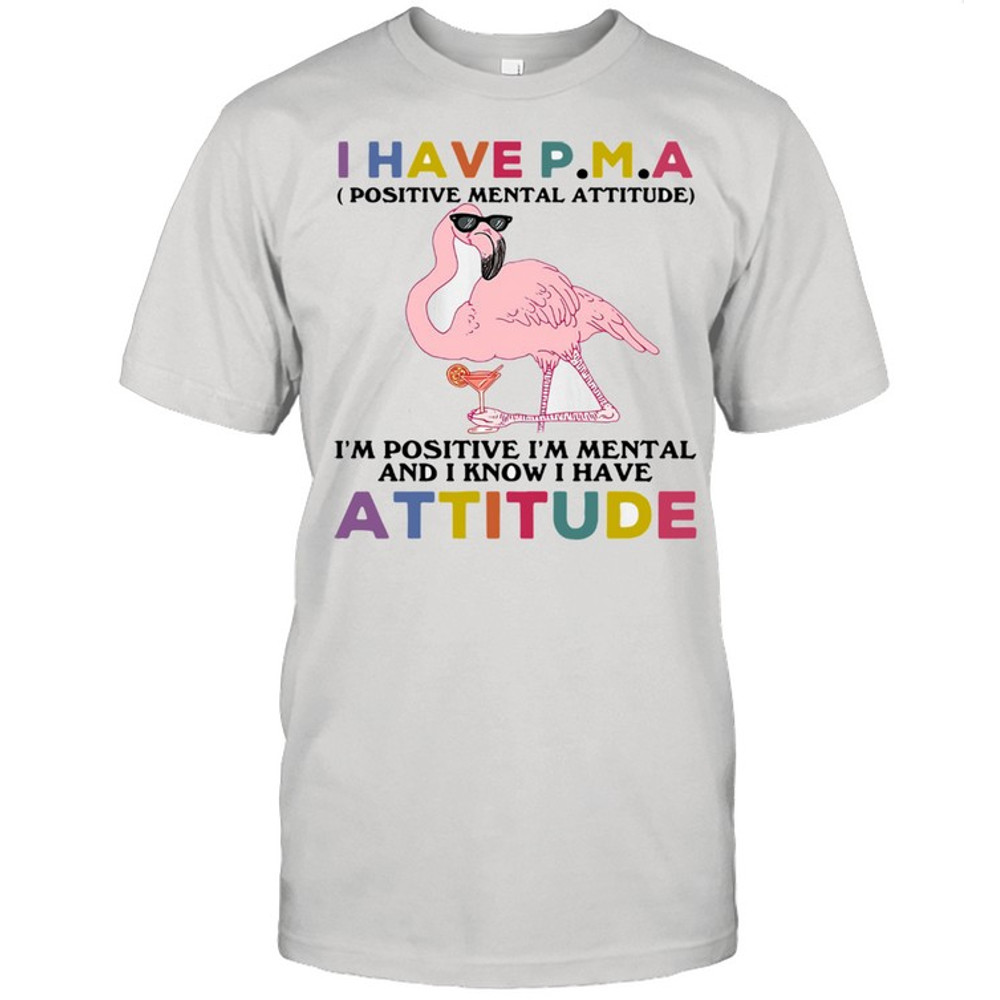 Flamingos I Have P.m.a I’m Positive I’m Mental And I Know I Hate Attitude Shirt.jpg