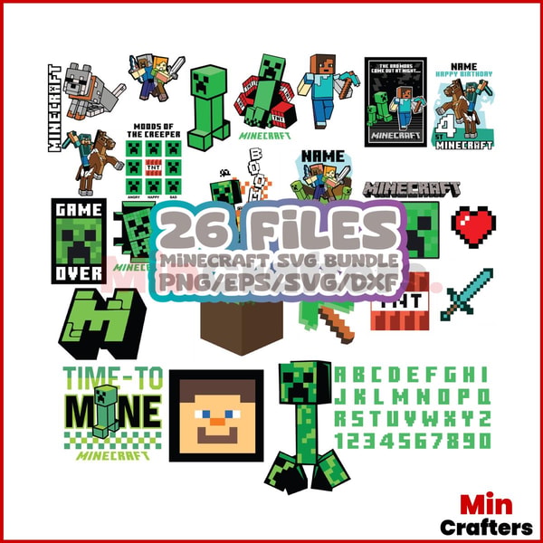 Minecraft Insect Svg Minecraft Video Game Series SVG Bundle Files For Cricut - Inspire Uplift