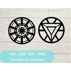 arc reactor svg file, iron man download digital file - dxf, pdf, png - cricut - glowforge laser cut file - tony stark ir