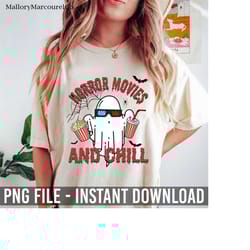 horror movies and chill halloween png, halloween png, horror movie png, scary movie png, horror friends png, ghost hallo