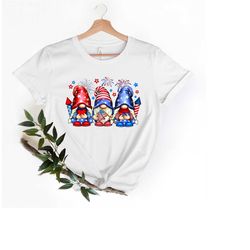 gnomes with american flag shirt, american flag shirt, 4th of july party shirt, the land of the free shirt, independence