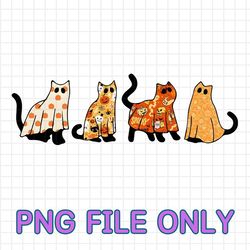 Halloween Cat Png, Black Cat Design, Cute Ghost Halloween Png, Halloween Cat Sublimation Png, Cat Lover Digital Download