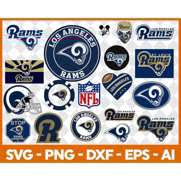 Los Angeles Rams Svg , Football Team Svg, Cricut, Digital Do - Inspire ...