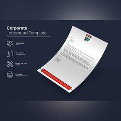 corporate letterhead design template 22