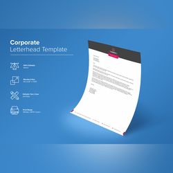 modern letterhead design template 23