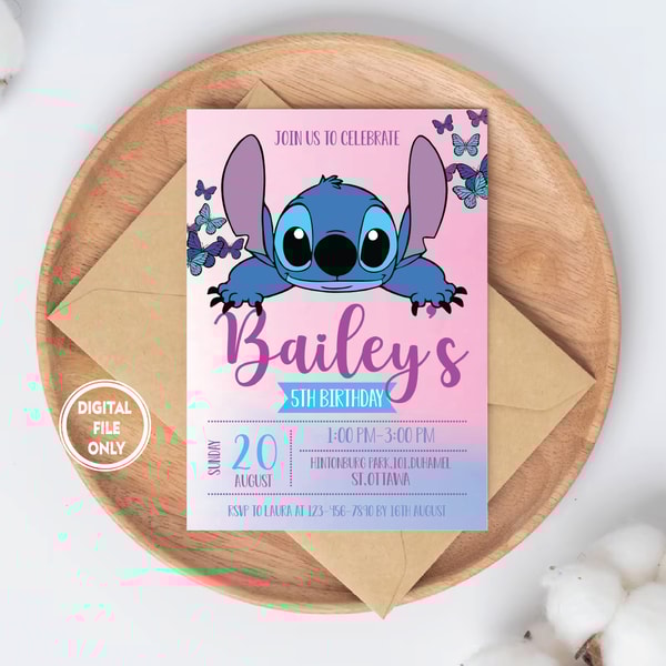 Personalized File Stitch Birthday Invitation, Printable Birt | Inspire Uplift personalized-file-stitch-birthday-invitation-printable-birt-inspire-uplift