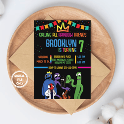 personalized file rainbow friends birthday invitations | rainbow friends invitation | rainbow friend invite | instant