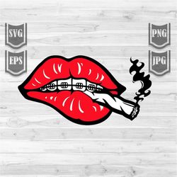 sexy lips smoking joint svg file || lips svg || lips png || smoking weed svg || cannabis svg || weed svg || marijuana sv