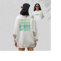 retro lucky clover sweatshirt, howdy, st patricks day sweatshirt, lucky pullover, womens sweatshirt, crewneck, shamrock
