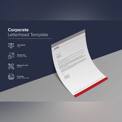 professional letterhead design template 45