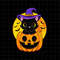 Black Cat Witch Hat Pumpkin Halloween Png, Cute Black Cat Witch Halloween Png, Black Cat Halloween Png, Cat Witch Png - 1.jpg