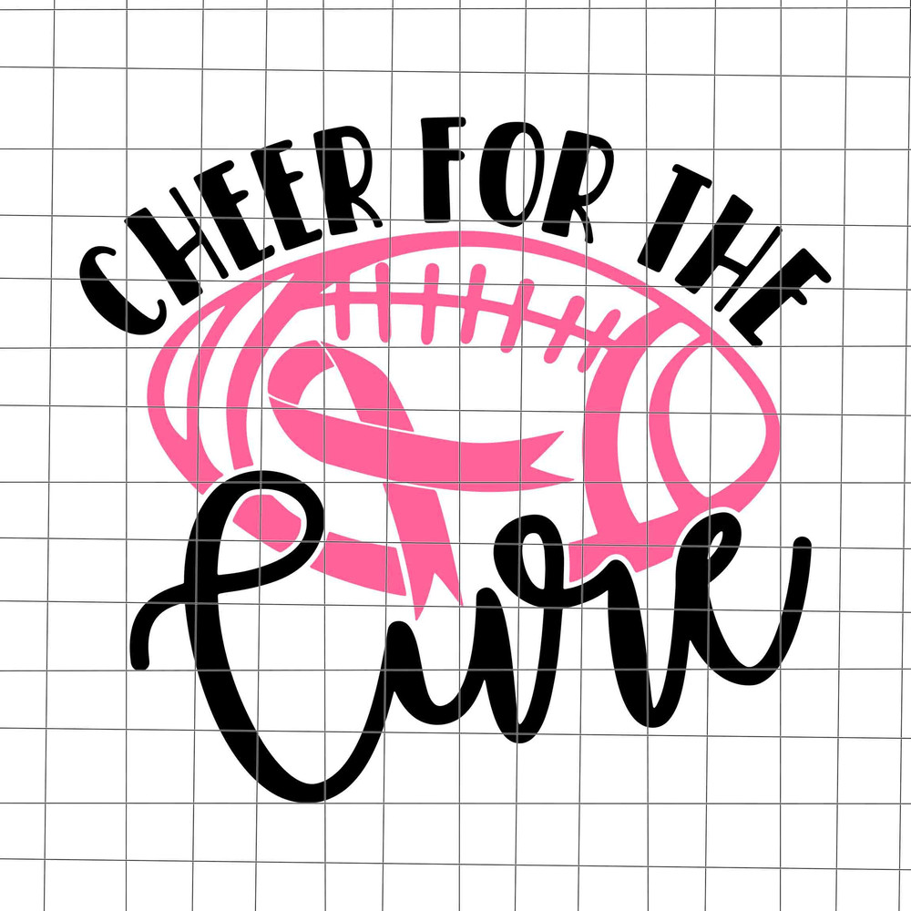 Cheer For The Cure Svg, Football Pink Breast Cancer Awareness Svg, Football Breast Cancer Awareness Svg, Football Ribbon Svg - 1.jpg
