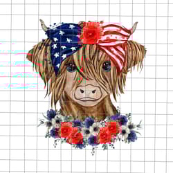 highland cow 4th of july png, cow 4th of july png, funny cow usa png, america eagle png, eagle mulle