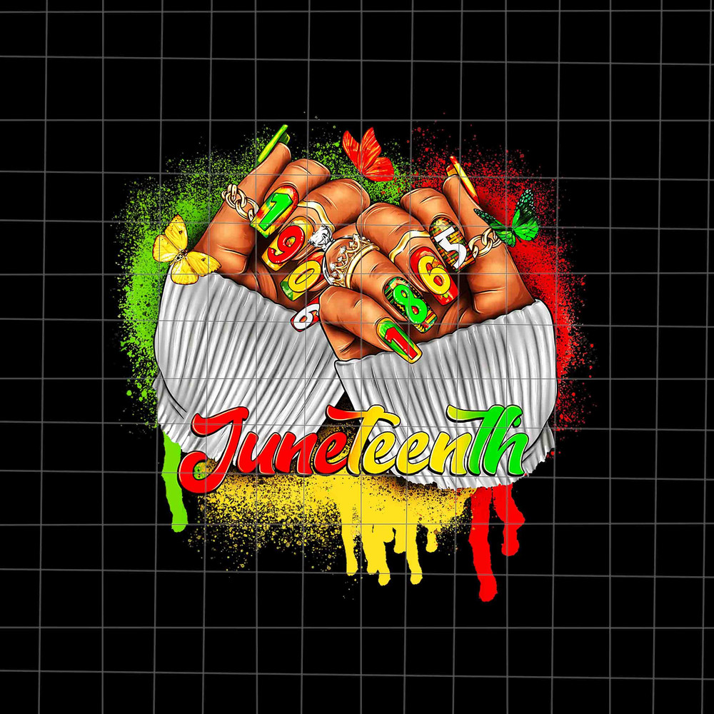 Juneteenth Celebrate Black Woman Hands Nails Png, Juneteenth Day Png, Independence Day Png, Black History Month Png - 1.jpg