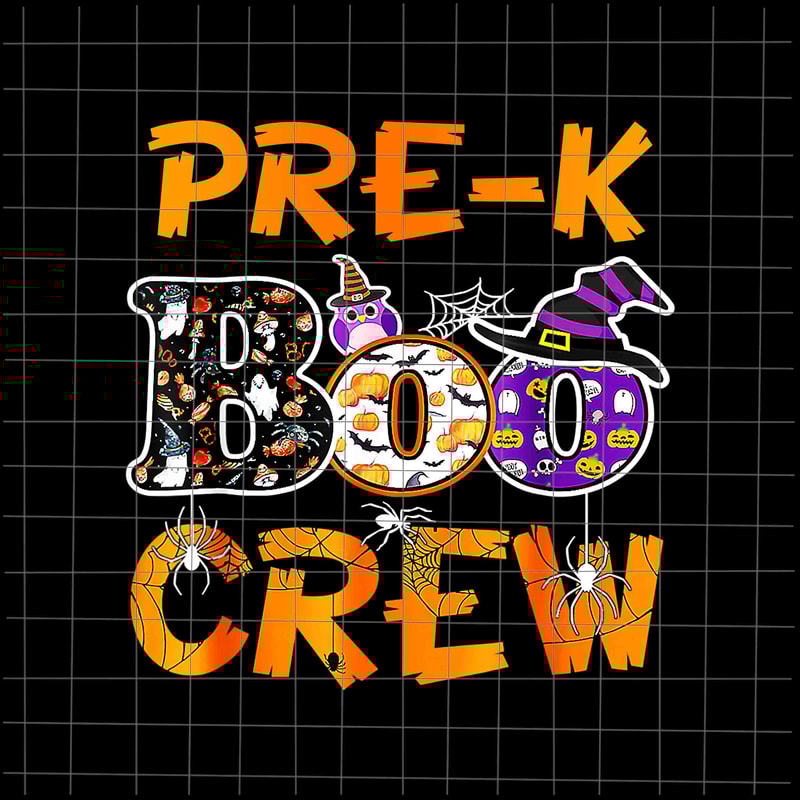 Pre-K Boo Crew Png, Teacher Student Halloween Png, Pre-K Halloween Png, Quote School Halloween Png, Pre-K Png - 1.jpg