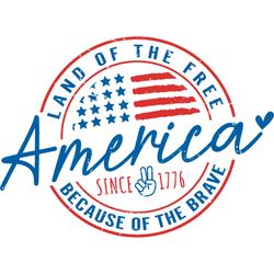 july 4th american land of the free since 1776 png