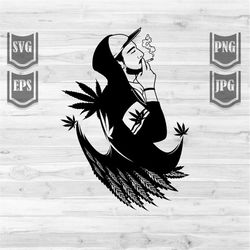smoking weed svg file || smoking blunt joint || man smoking marijuana svg || marijuana svg ||cannabis svg || cut files